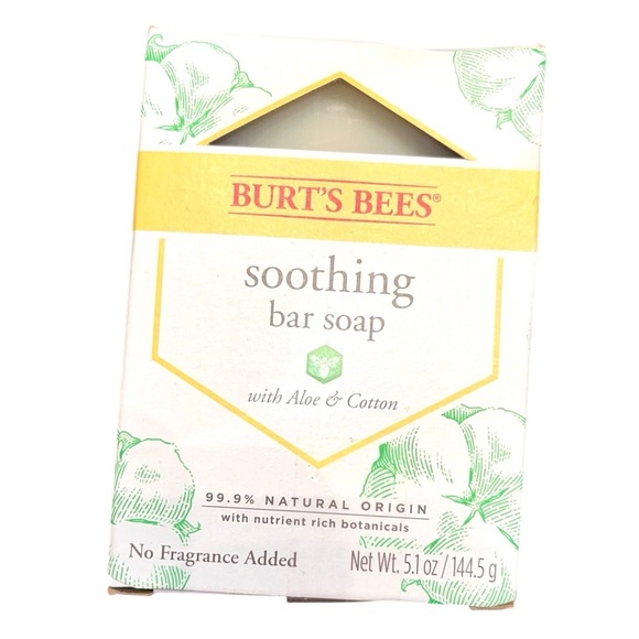 Burt's Bees Bar Soap, Soothing with Aloe & Cotton, 5.1 Ounce - Picture 1 of 1